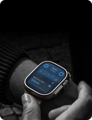 Une personne portant une Apple Watch Ultra 4 au poignet, Signes vitaux diurnes en écart léger